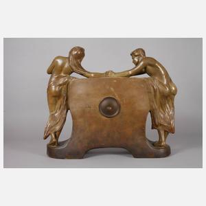 Goldscheider Wien, Monumentale Kaminuhr "Amicitia"