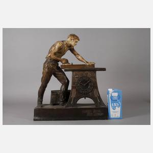 Goldscheider Wien große Tischuhr