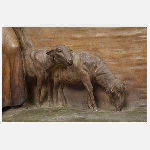 Goldscheider Wien, große Tischuhr