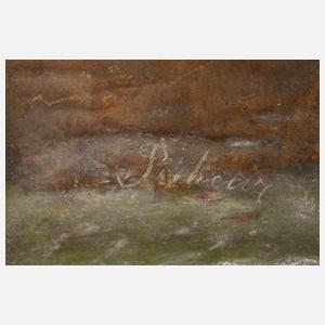 Goldscheider Wien, große Tischuhr