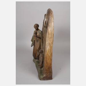 Goldscheider Wien, große Tischuhr