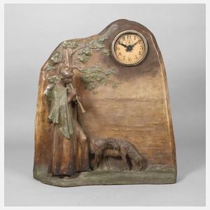 Goldscheider Wien, große Tischuhr