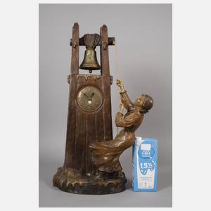 Goldscheider Wien, figürliche Salonuhr