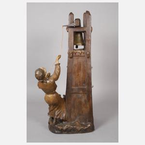 Goldscheider Wien, figürliche Salonuhr