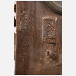 Goldscheider Wien, figürliche Salonuhr