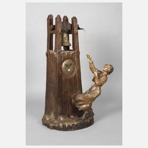 Goldscheider Wien, figürliche Salonuhr