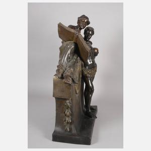 Goldscheider Wien, große Uhr "Historia"