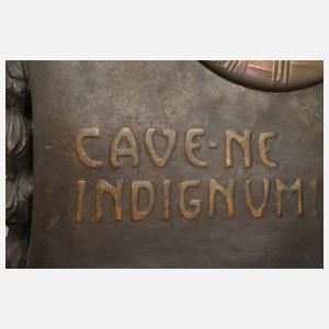 Goldscheider Wien, große Uhr "Historia"