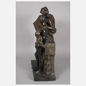 Goldscheider Wien, große Uhr "Historia"