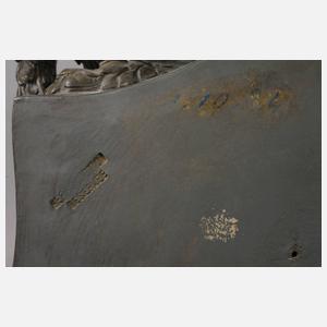 Goldscheider Wien, große Uhr "Historia"