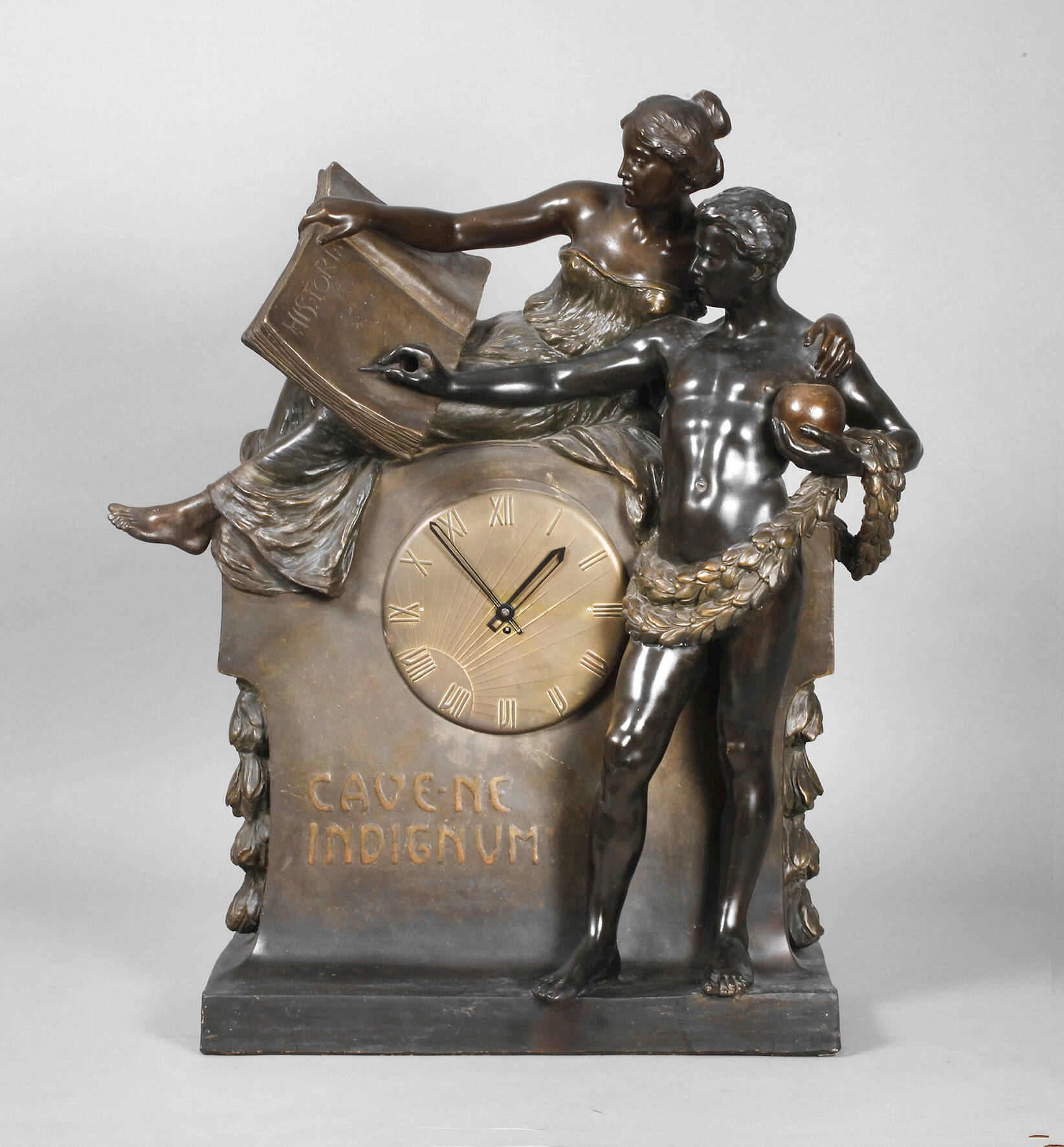 Goldscheider Wien, große Uhr "Historia"