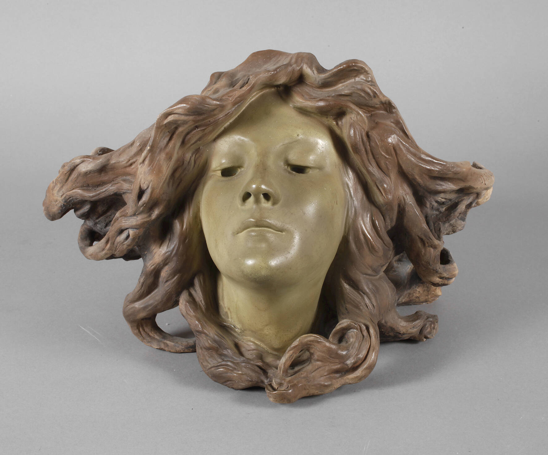 Goldscheider Wien figürliche Jardiniere