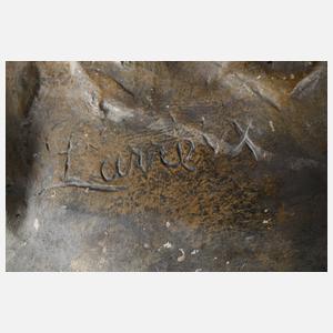 Goldscheider große Reliefvase "Masques"