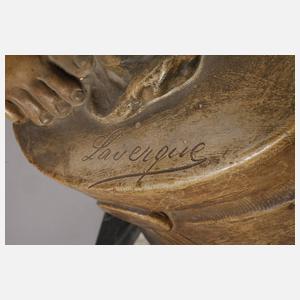 Goldscheider Wien figürliche Salonlampe