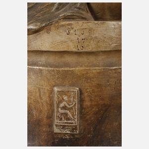 Goldscheider Wien figürliche Salonlampe