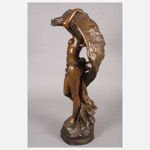 Goldscheider Wien Frauenakt mit Adler