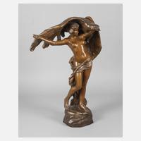 Goldscheider Wien Frauenakt mit Adler111