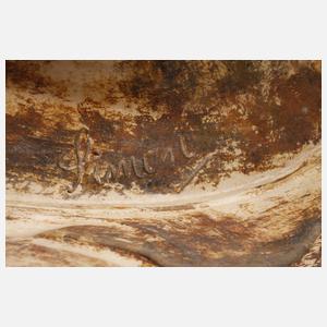 Goldscheider Wien figürliches Uhrengehäuse