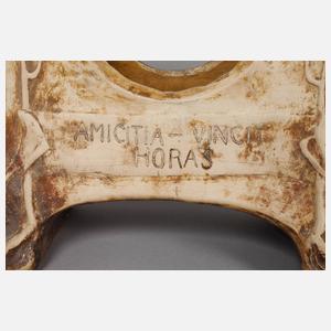 Goldscheider Wien figürliches Uhrengehäuse