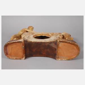 Goldscheider Wien figürliches Uhrengehäuse