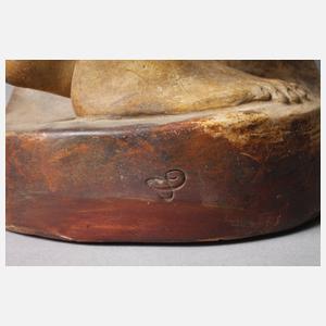 Goldscheider Wien figürliches Uhrengehäuse