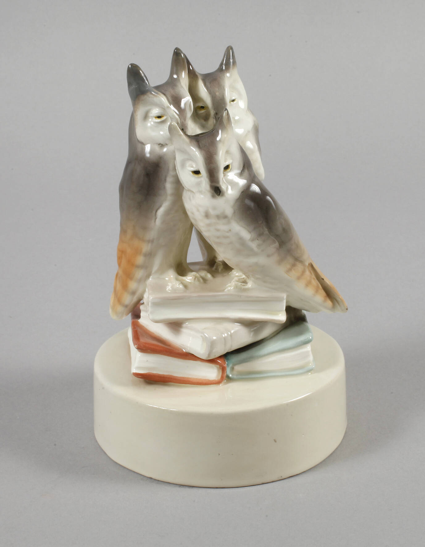 Goldscheider Wien "Drei sitzende Eulen"