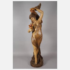 Italien übergroße Salonlampe als Schleiertänzerin