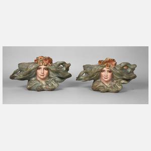 Spanien Paar figürliche Jardinieren