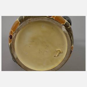 Böhmen große Vase mit Kastanienmotiv