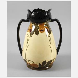 Böhmen große Vase mit Kastanienmotiv