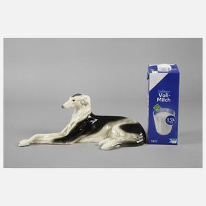 Goldscheider Wien "Liegender Barsoi"