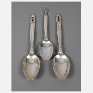 Drei Löffel Georg Jensen