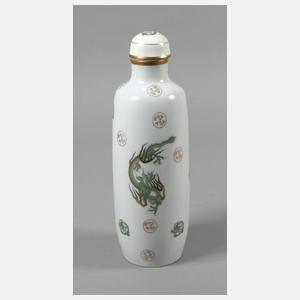 Fraureuth Deckelvase mit Drachendekor