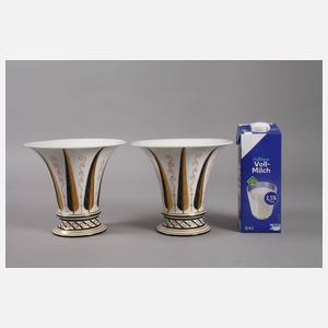 KPM Berlin Paar Trompetenvasen