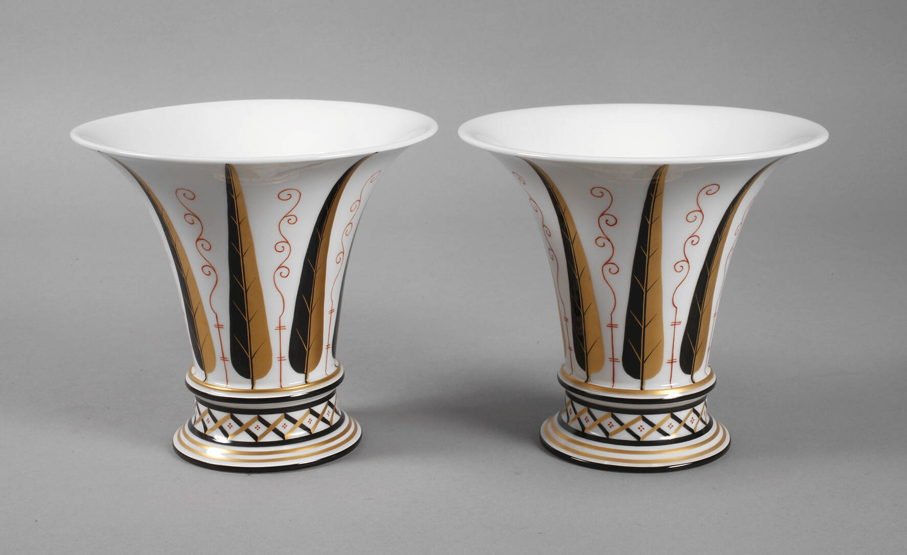 KPM Berlin Paar Trompetenvasen