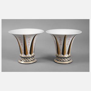 KPM Berlin Paar Trompetenvasen