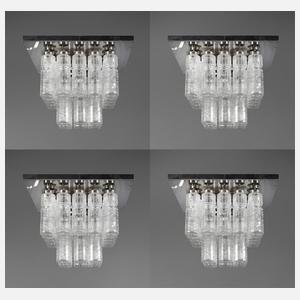 Vier Deckenlampen Design