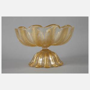 Murano Fußschale "Cordonate Oro"