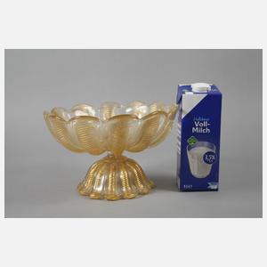 Murano Fußschale "Cordonate Oro"