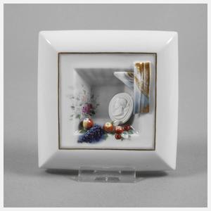 Meissen kleines Reliefbild Stillleben