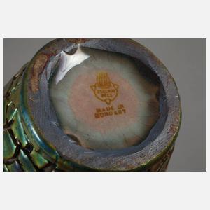 Zsolnay Pecs Vase mit Craquelédekor