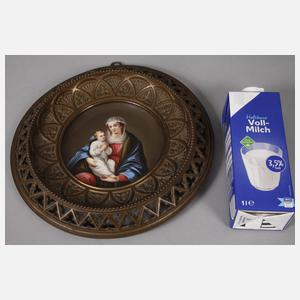 Porzellanbild Madonna mit Kind