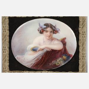 Kleine Bildplatte Mädchen im Boudoir