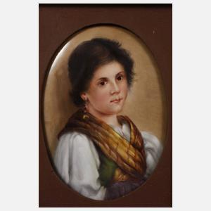 KPM Berlin Bildplatte "Bauernmädchen"