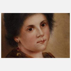 KPM Berlin Bildplatte "Bauernmädchen"