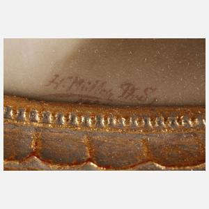 Hutschenreuther Bildplatte Mädchen mit Blumenstrauß