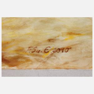 Wallendorf Bildplatte mit Hundemotiv