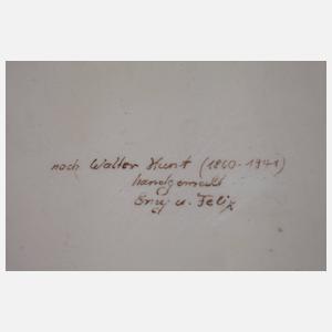 Wallendorf Bildplatte mit Hundemotiv