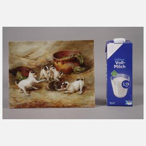 Wallendorf Bildplatte mit Hundemotiv