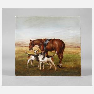 Bildplatte mit Pferdemotiv